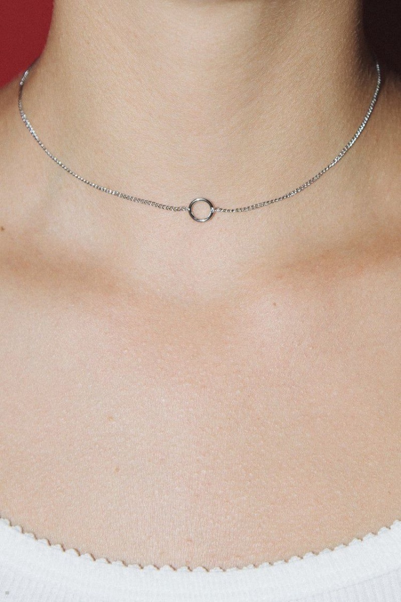 Collier Brandy Melville Circle Choker Argent | DPI-91966434